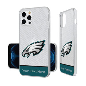 Philadelphia Eagles Personalized Endzone Plus Design iPhone Clear Case