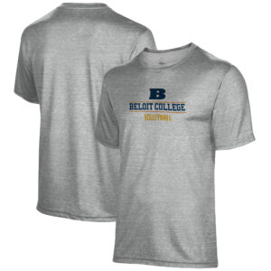 Men's Gray Beloit College Buccaneers Volleyball Name Drop T-Shirt