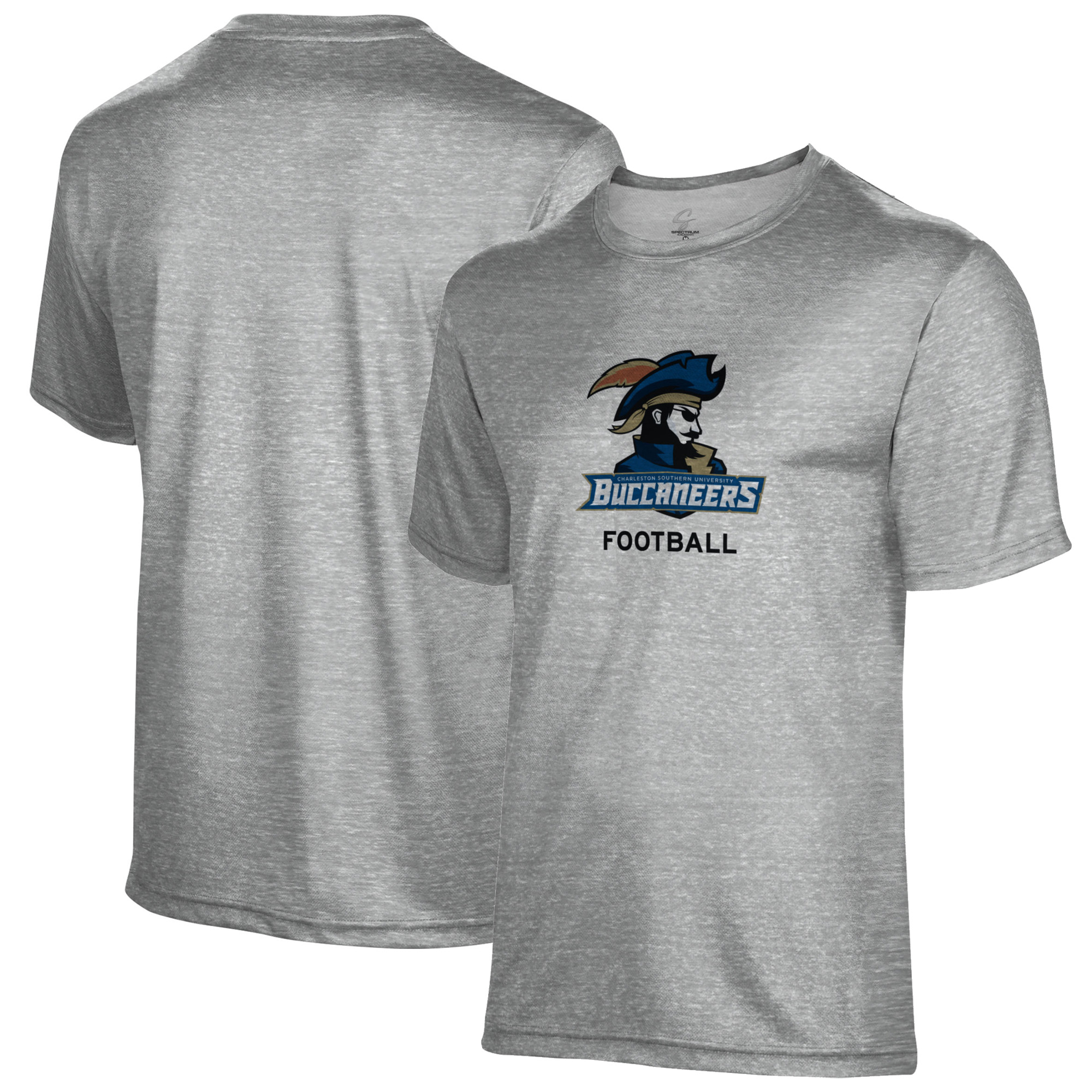 Men's Gray Charleston Southern Buccaneers Football Name Drop T-Shirt