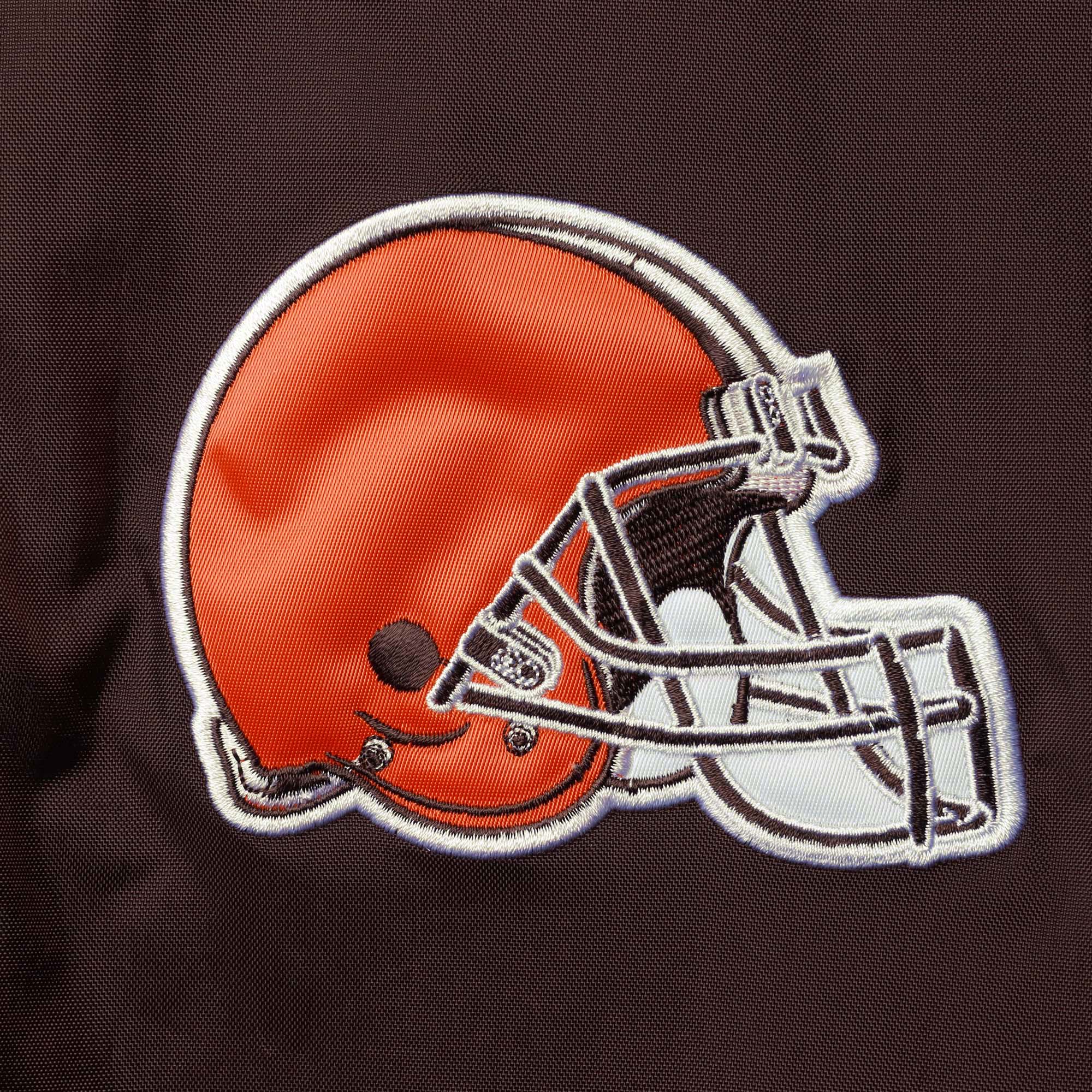 Men's Tommy Hilfiger Brown/Orange Cleveland Browns Raglan Half-Zip Pullover Top - Image 8