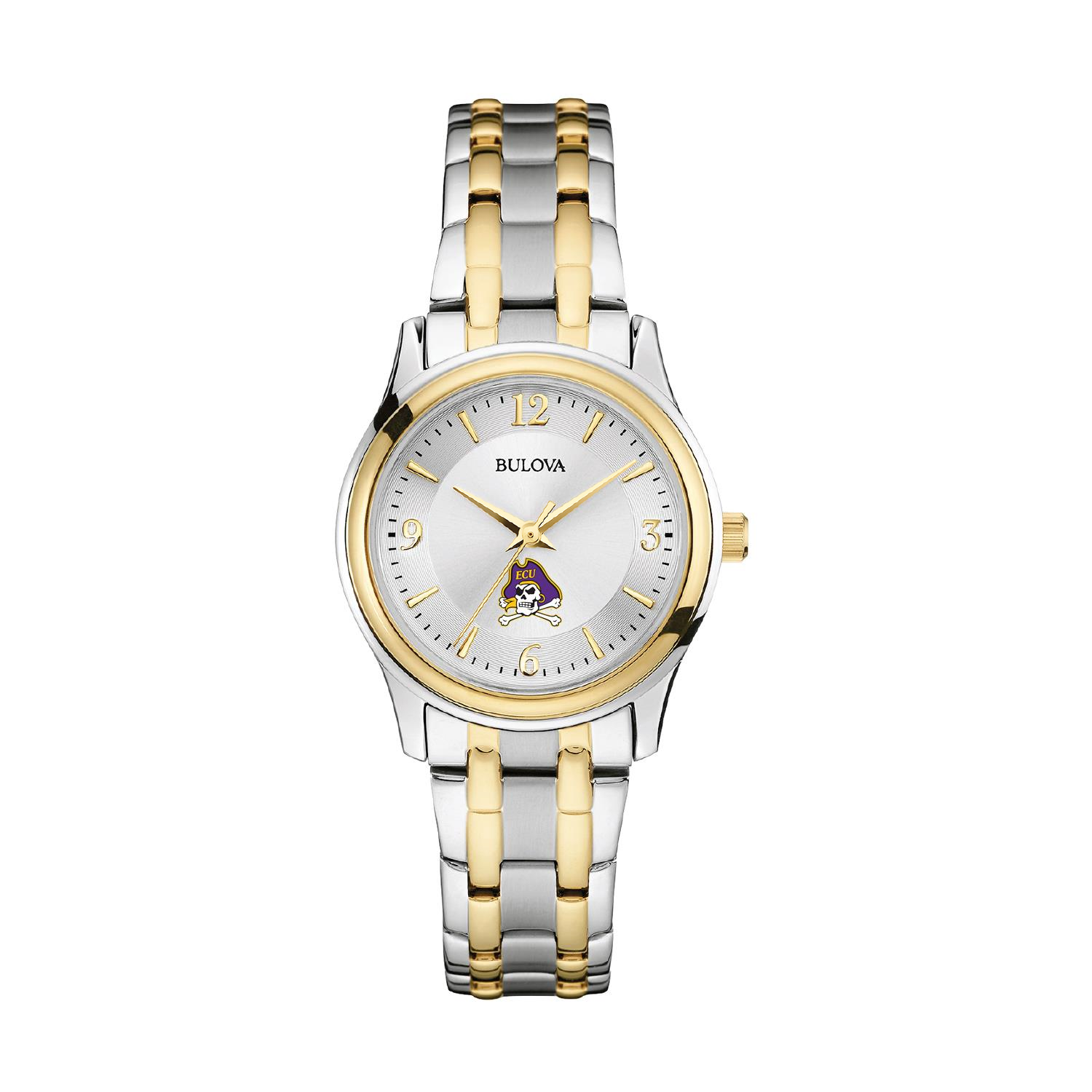 Women's Bulova Silver/Gold ECU Pirates Classic Two-Tone Round Watch