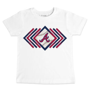 Toddler Tiny Turnip White Atlanta Braves Prism Arrows T-Shirt