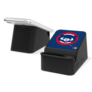 Chicago Cubs 1979-98 5-Watt Solid Cooperstown Design Wireless Charging Station and Bluetooth Speaker