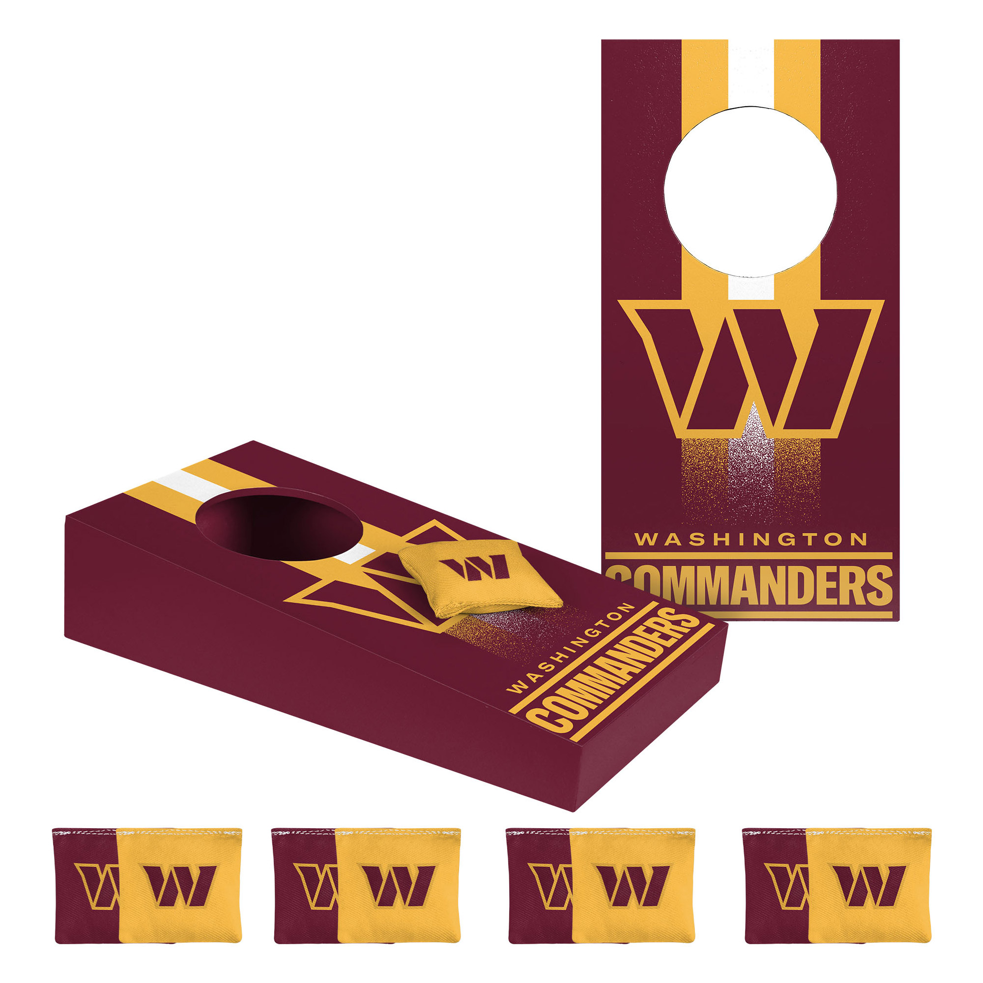 FOCO Washington Commanders Tabletop Cornhole Set