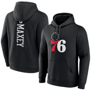 Men's Tyrese Maxey Black Philadelphia 76ers Playmaker Pullover Hoodie