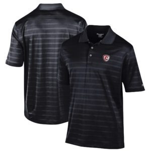 Men's Champion Black Carthage Firebirds Textured Solid Polo