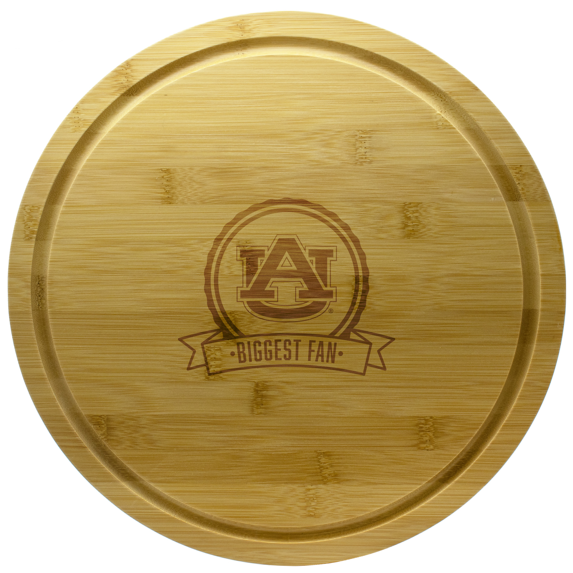 Auburn Tigers 13'' Personalized Rotating Bamboo Server