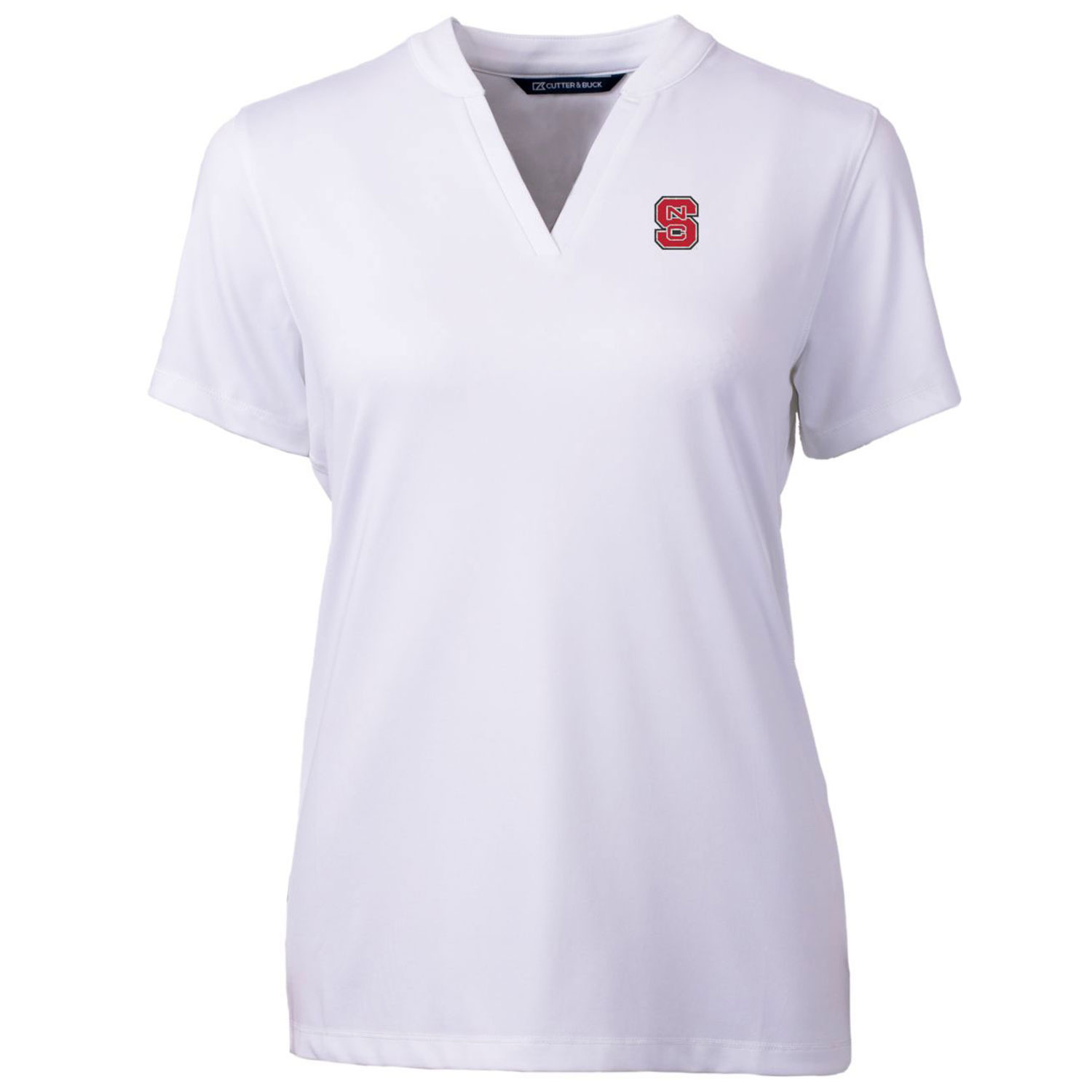 Women's Cutter & Buck White NC State Wolfpack Forge Blade V-Neck Top - Image 3