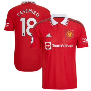 Men's adidas Carlos Casemiro Red Manchester United 2022/23 Home Authentic Player Jersey