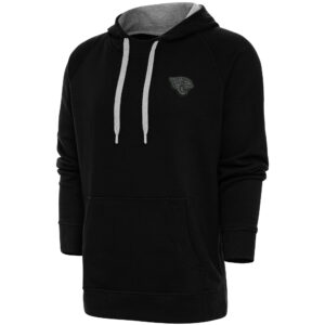 Men's Antigua Black Jacksonville Jaguars Tonal Logo Victory Pullover Hoodie