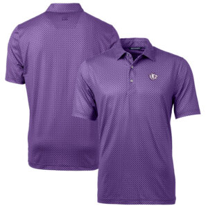 Men's Cutter & Buck Purple TCU Horned Frogs Team Logo Big & Tall Pike Banner Print Polo