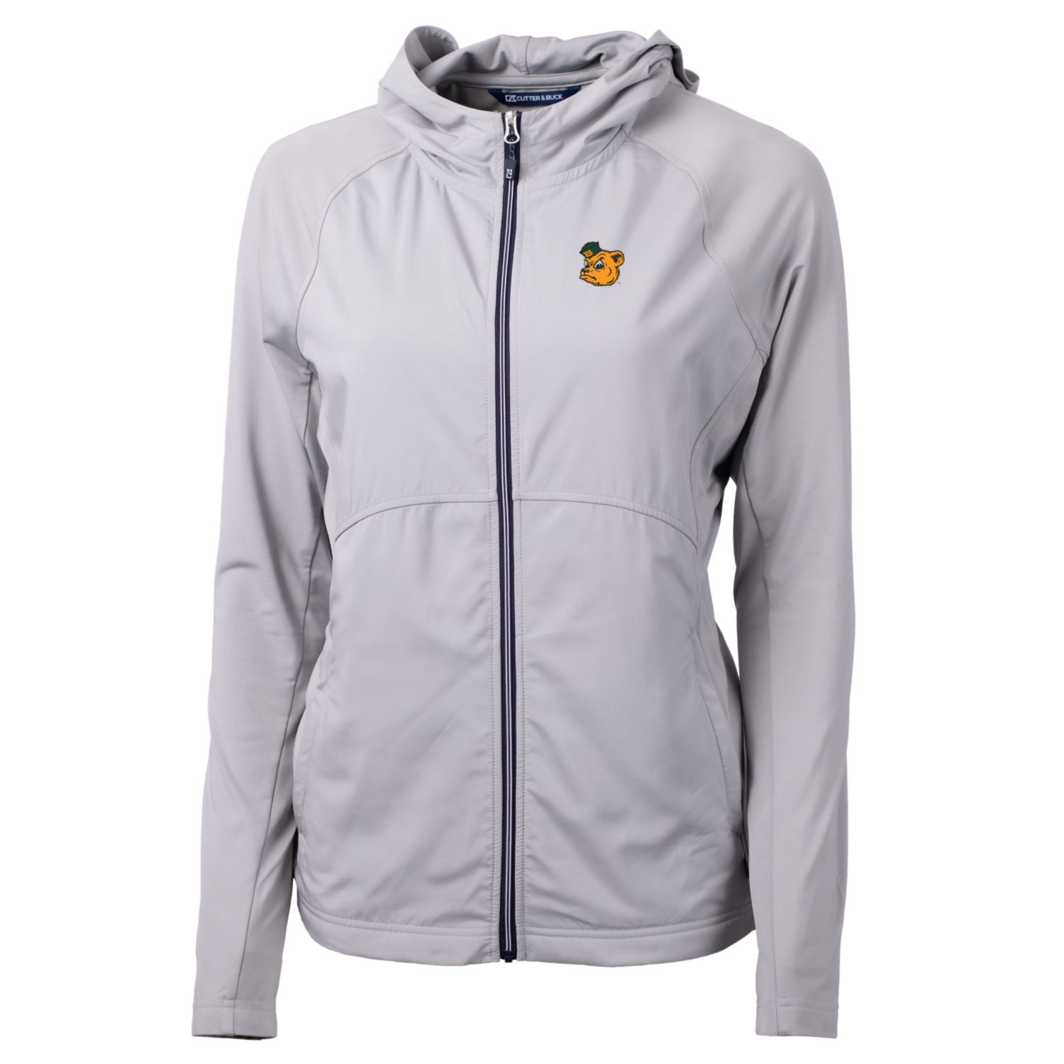 Women's Cutter & Buck Gray Baylor Bears Adapt Eco Knit Hybrid Recycled Full-Zip Hoodie - Image 6