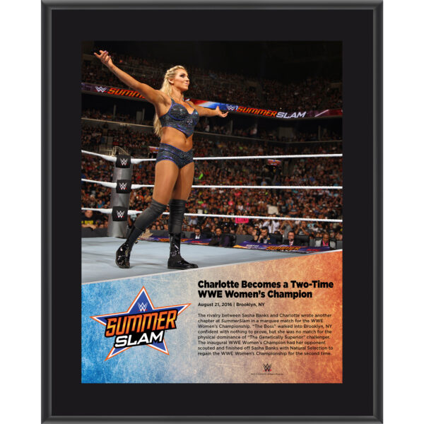 Charlotte Flair 10.5" x 13" 2016 SummerSlam Sublimated Plaque