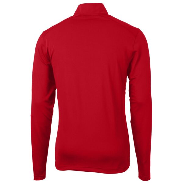 Men's Cutter & Buck Red New York Giants Throwback Logo Virtue Eco Pique Recycled Quarter-Zip Pullover Top - Image 7