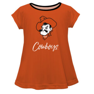Girls Infant Orange Oklahoma State Cowboys A-Line Top