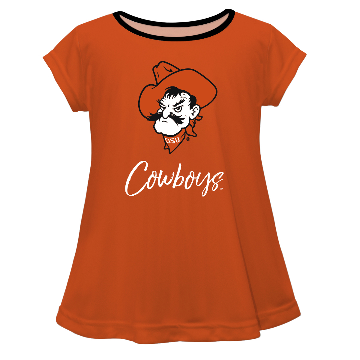 Girls Infant Orange Oklahoma State Cowboys A-Line Top