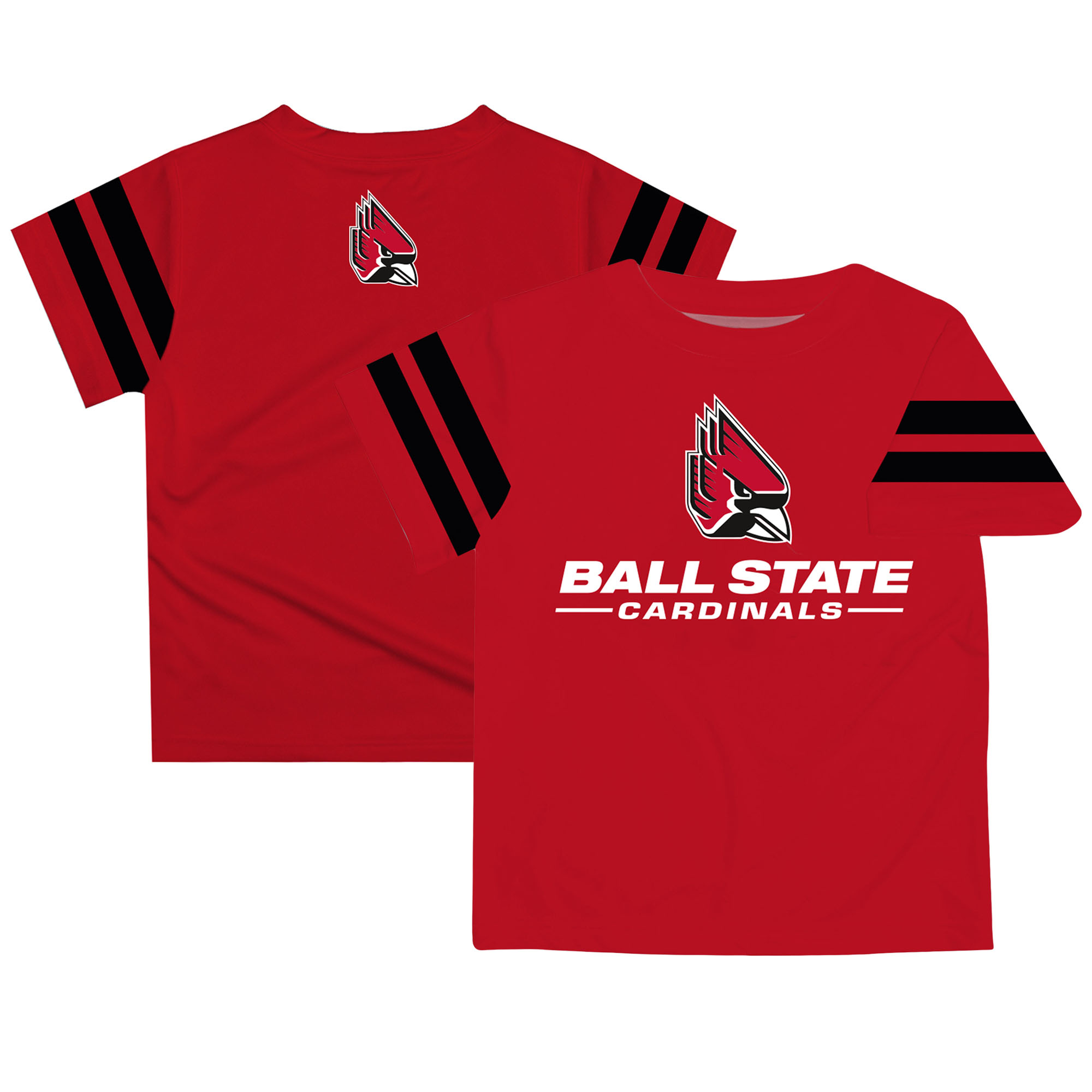 Youth Cardinal Ball State Cardinals Stripes T-Shirt - Image 5