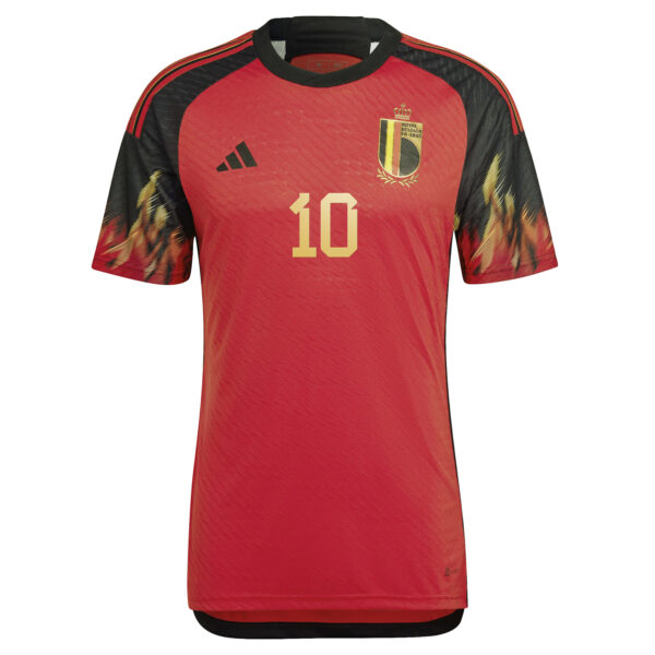 Men's adidas Eden Hazard Red Belgium National Team 2022/23 Home Authentic Jersey - Image 3