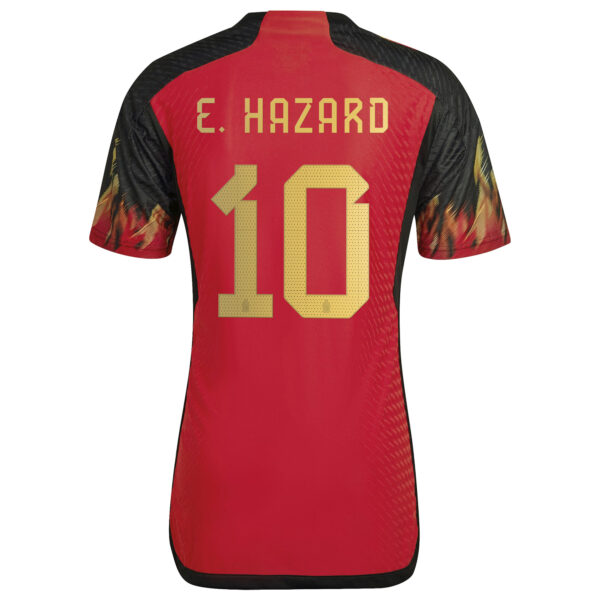 Men's adidas Eden Hazard Red Belgium National Team 2022/23 Home Authentic Jersey - Image 7