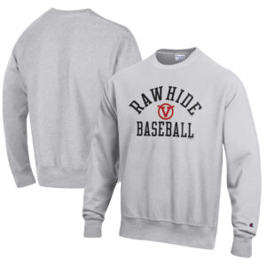 Men's Champion Gray Visalia Rawhide Baseball Reverse Weave Pullover Sweatshirt