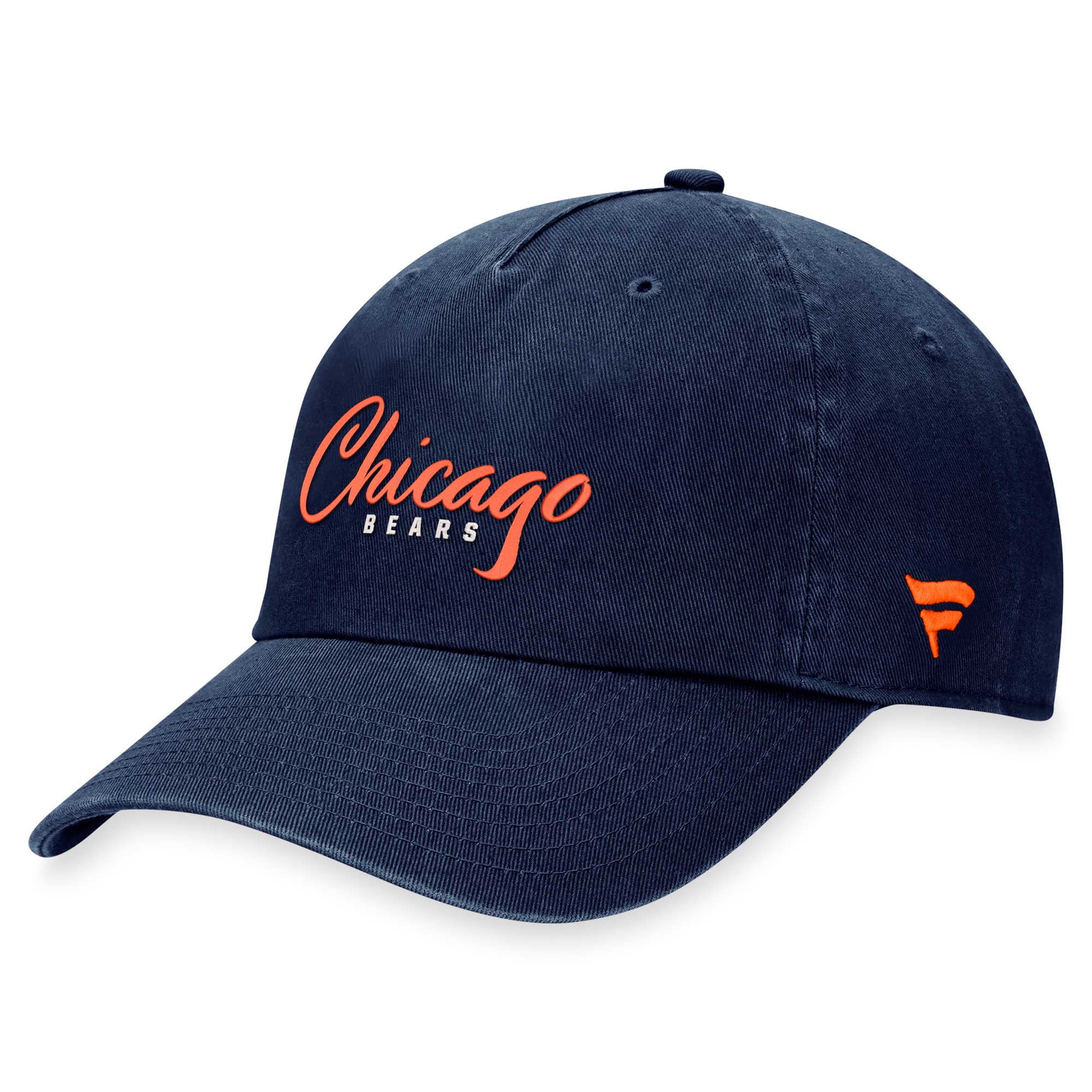 Women's Fanatics Navy Chicago Bears Fundamentals Script Adjustable Hat