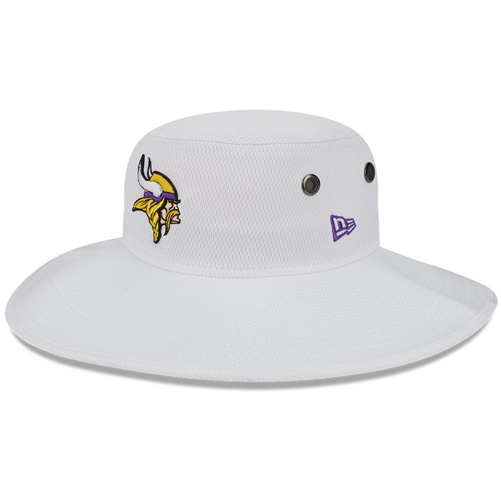 Men's New Era White Minnesota Vikings 2023 NFL Training Camp Panama Bucket Hat - Image 6