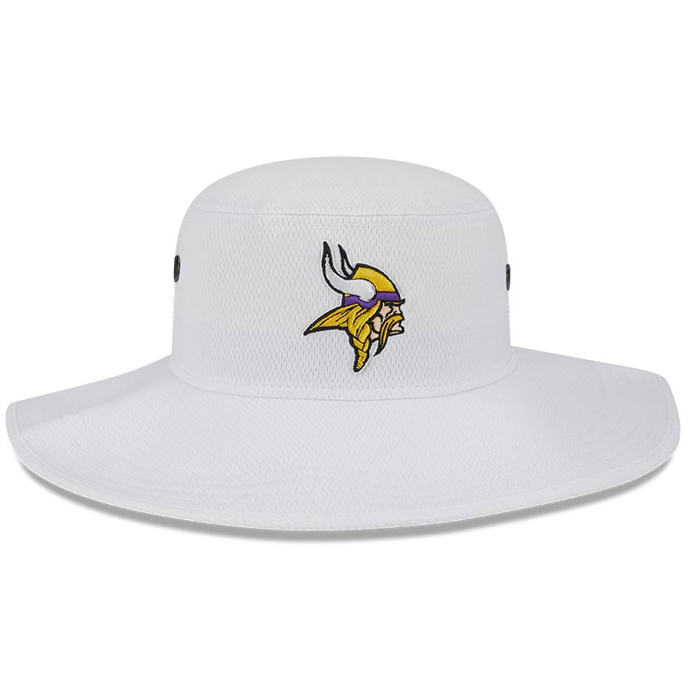 Men's New Era White Minnesota Vikings 2023 NFL Training Camp Panama Bucket Hat - Image 7