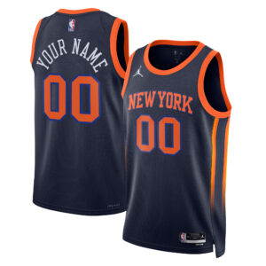 Unisex Jordan Brand Navy New York Knicks 2022/23 Swingman Custom Jersey - Statement Edition