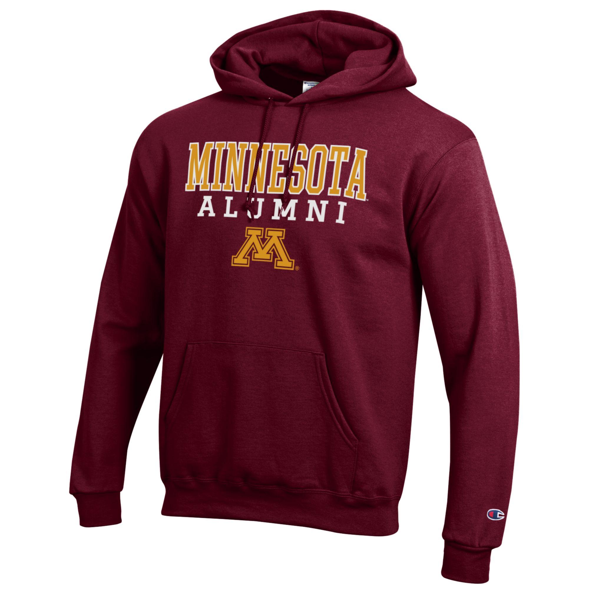 Men's Champion Maroon Minnesota Golden Gophers Alumni Logo Stack Pullover Hoodie - Image 3