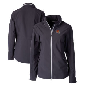 Women's Cutter & Buck  Graphite Cincinnati Bengals Helmet Logo Vapor Water Repellent Stretch Full-Zip Rain Jacket