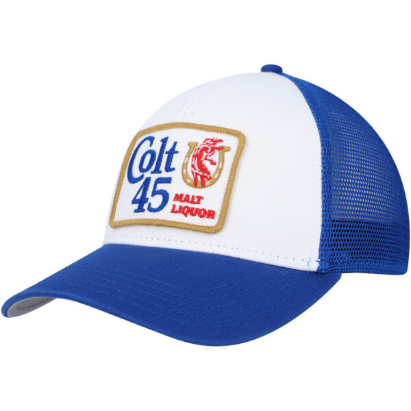 Men's American Needle White/Blue Colt 45 Valin Trucker Snapback Hat - Image 6