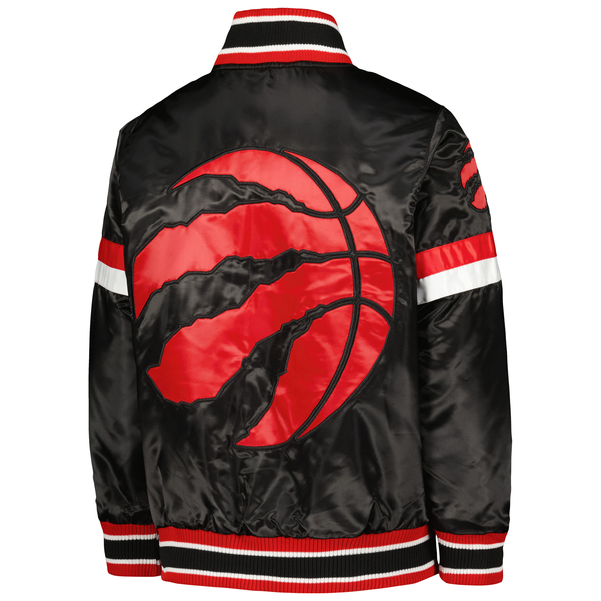 Youth Starter Black Toronto Raptors Home Game Varsity Satin Full-Snap Jacket - Image 7
