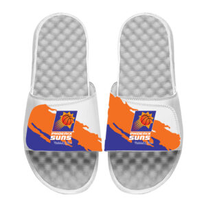 Youth ISlide x Mitchell & Ness  White Phoenix Suns Paint Stripe Slide Sandals