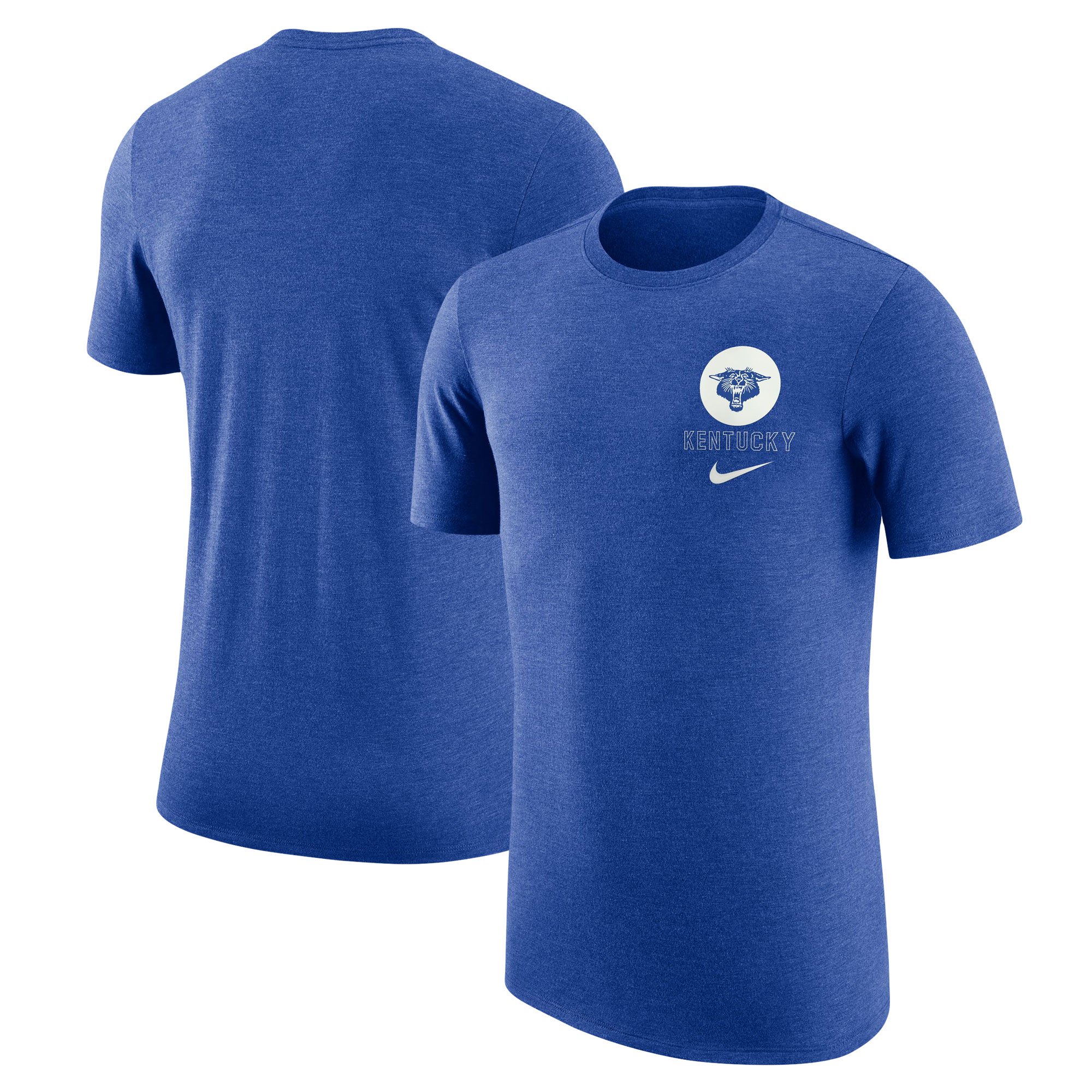 Men's Nike Royal Kentucky Wildcats Retro Tri-Blend T-Shirt - Image 5