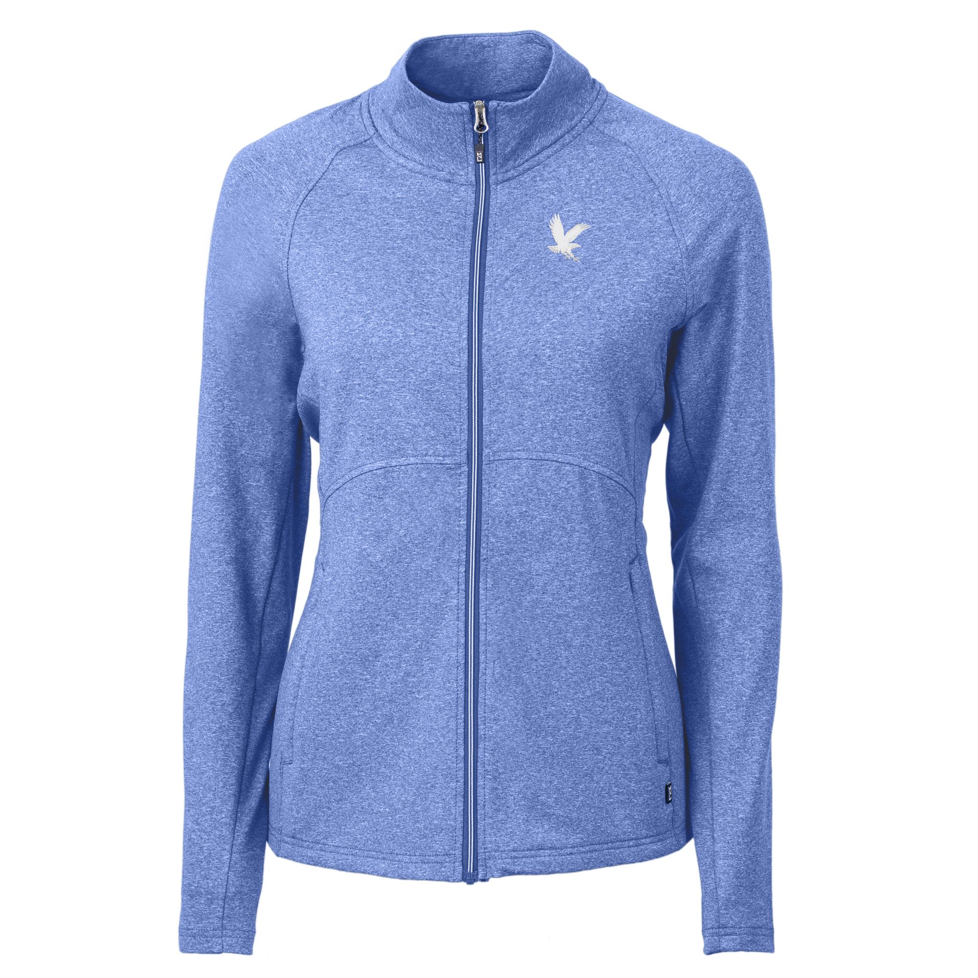 Women's Cutter & Buck Heather Royal Embry Riddle Eagles Adapt Eco Knit Heather Recycled Full-Zip Jacket - Image 3