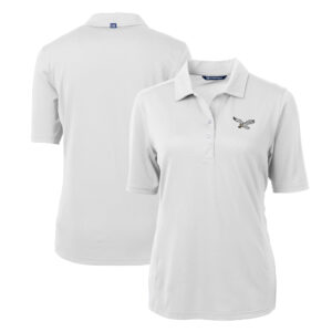 Women's Cutter & Buck  White Philadelphia Eagles Gridiron Classics Logo DryTec Virtue Eco Pique Recycled Polo