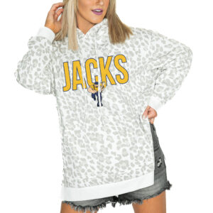 Women's Gameday Couture  White Northern Arizona Lumberjacks Fierce Fan Side-Slit Pullover Hoodie