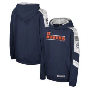 Youth Colosseum Navy Auburn Tigers OHT Military Appreciation Cyclone Digital Camo Pullover Hoodie