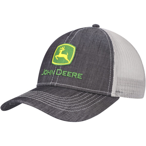 Men’s Charcoal John Deere Trucker Adjustable Hat - Image 2