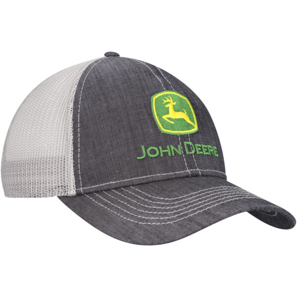 Men’s Charcoal John Deere Trucker Adjustable Hat - Image 8