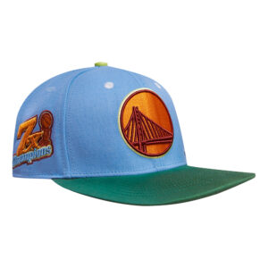 Men's Pro Standard Light Blue/Green Golden State Warriors Retro Program 2-Tone Snapback Hat