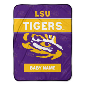 Chad & Jake LSU Tigers  30" x 40" Personalized Baby Blanket