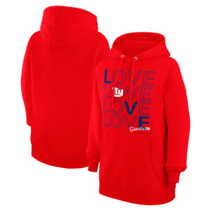 Women's G-III 4Her by Carl Banks  Red New York Giants Love Graphic Pullover Hoodie