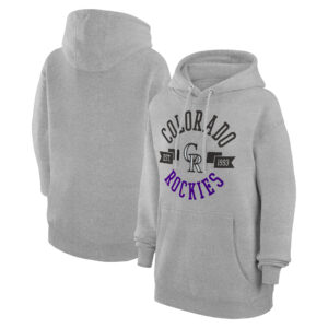 Women's G-III 4Her by Carl Banks Heather Gray Colorado Rockies City Graphic Pullover Hoodie