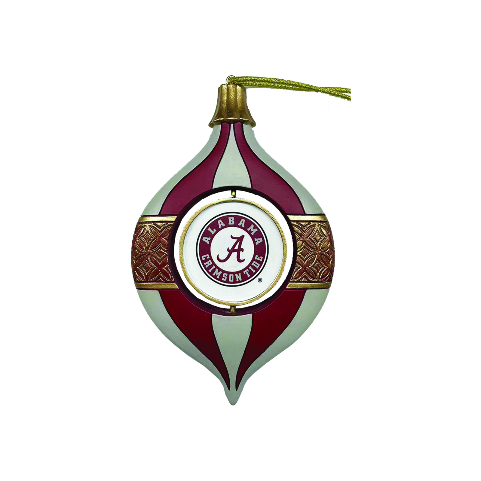 Alabama Crimson Tide Two-Piece 5.5" Spinning Bulb Ornament Set