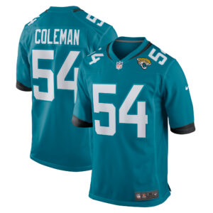 Men's Nike DJ Coleman  Teal Jacksonville Jaguars  Game Jersey