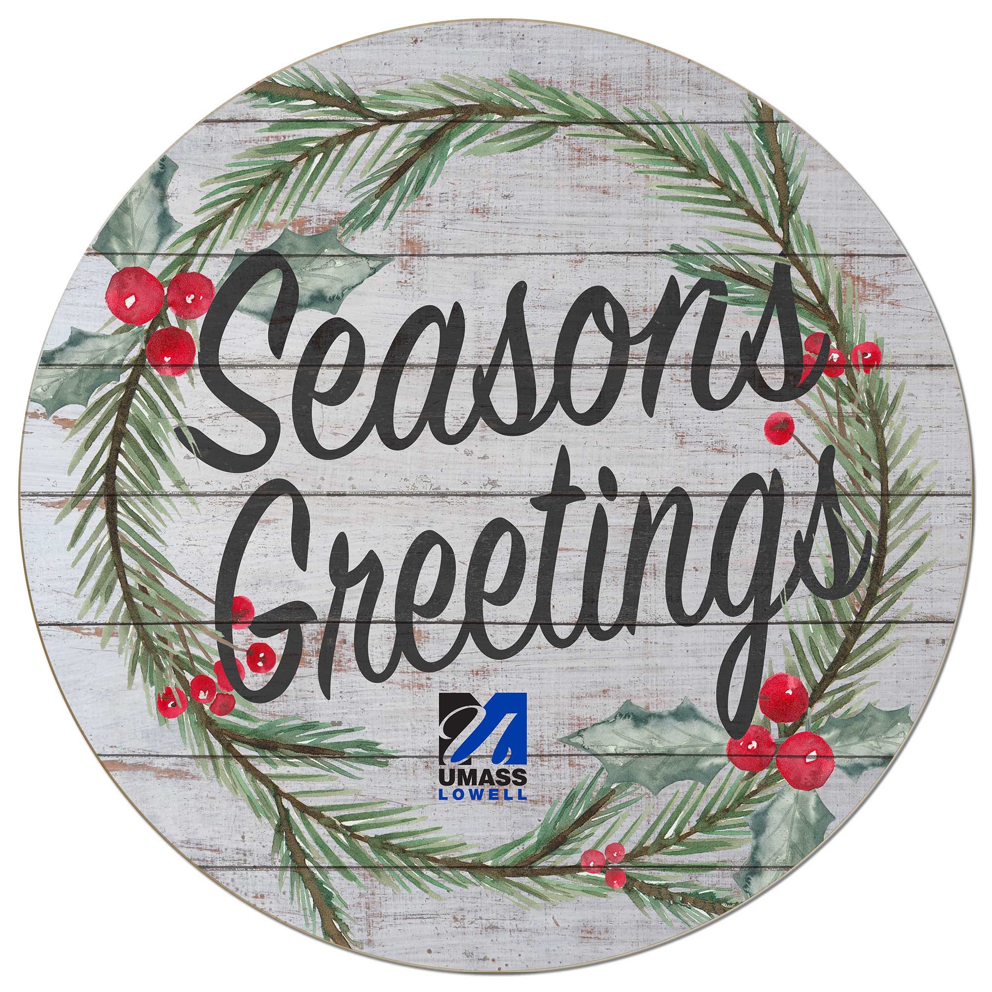 UMass Lowell River Hawks 20'' x 20'' Season's Greetings Circle - Image 4