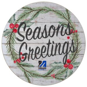 UMass Lowell River Hawks 20'' x 20'' Season's Greetings Circle