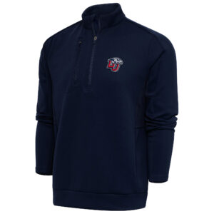 Men's Antigua  Navy Liberty Flames Big & Tall Generation Quarter-Zip Pullover Jacket