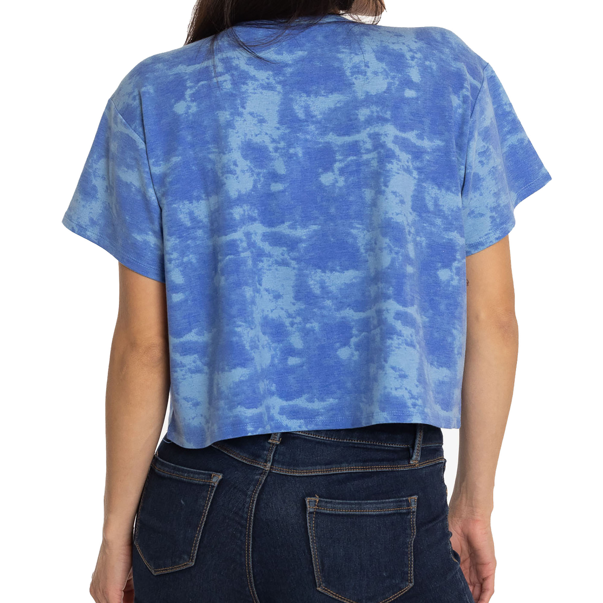 Women's Royal Florida Gators Kimberly Cropped Tie-Dye T-Shirt - Image 3